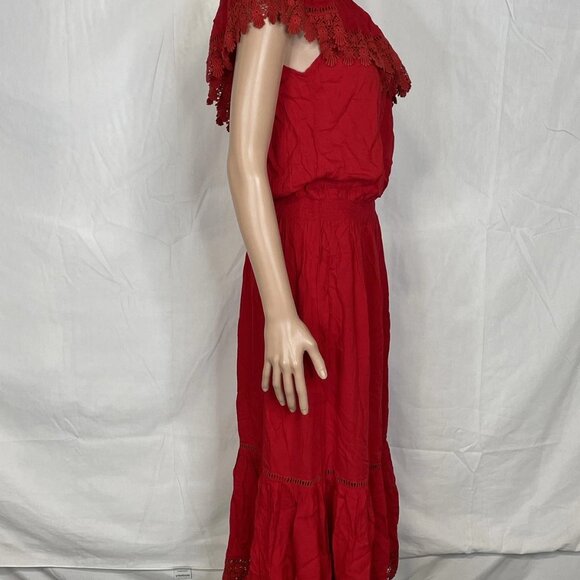 MELISSA ODABASH Women’s Jo One-Shoulder Midi Dress Red Size M - Picture 8 of 8